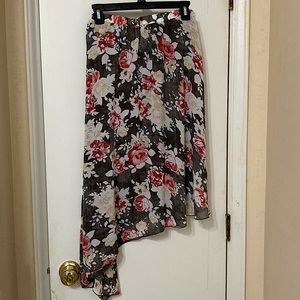 JustFab Large Floral Skirt